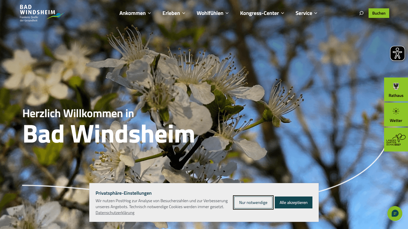 Bad Windsheim website screenshot
